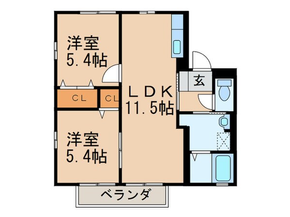 ヴィラージュＤ棟の物件間取画像